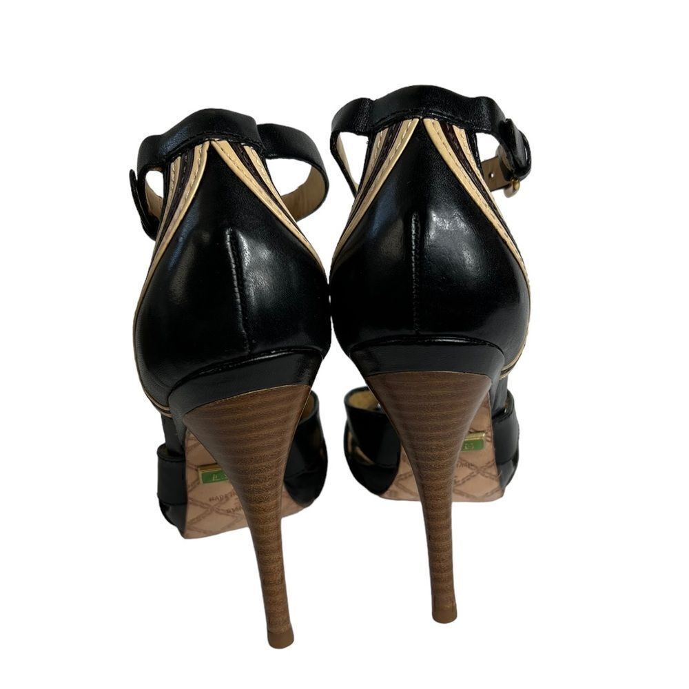L.A.M.B. T-Strap Open Toe Stilettos Heels Size 5.5 NWT - Picture 8 of 9